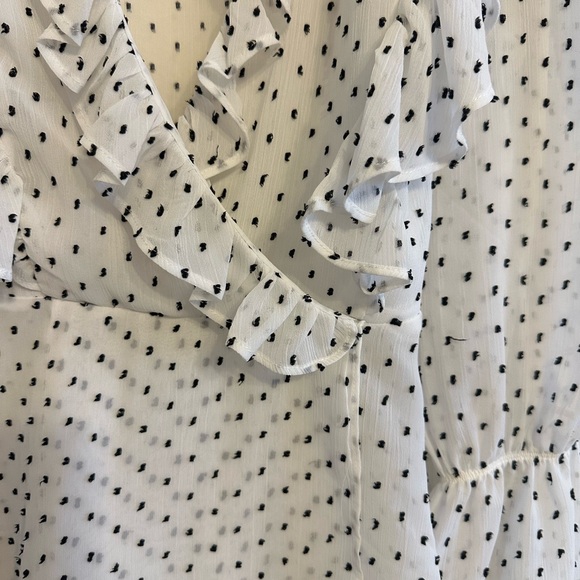 Maison d'Amélie White Blouse with Black Dots Size S - Picture 5 of 6
